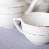 Wilmax Jumbo-Becher mit Goldlinien, 500 ml, 2er Set, WL-880102409/A2